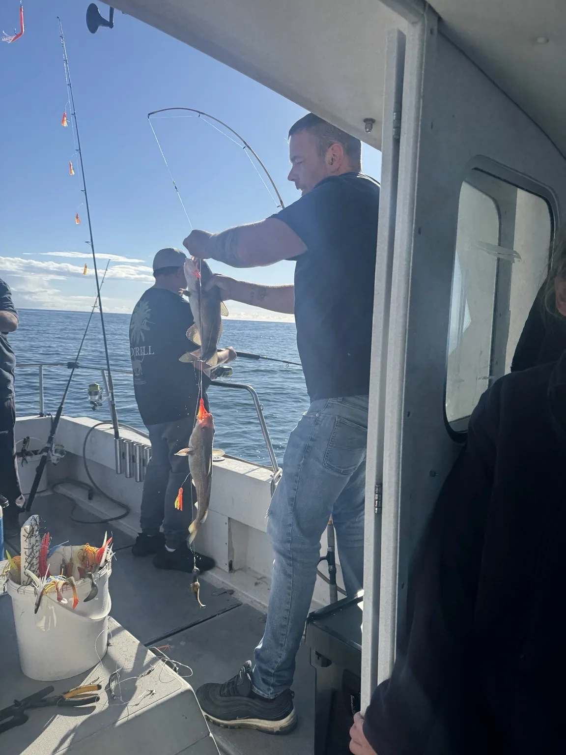 Zeevissen vanaf de boot tijdens de visweek in Hirtshals
